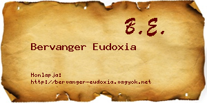 Bervanger Eudoxia névjegykártya